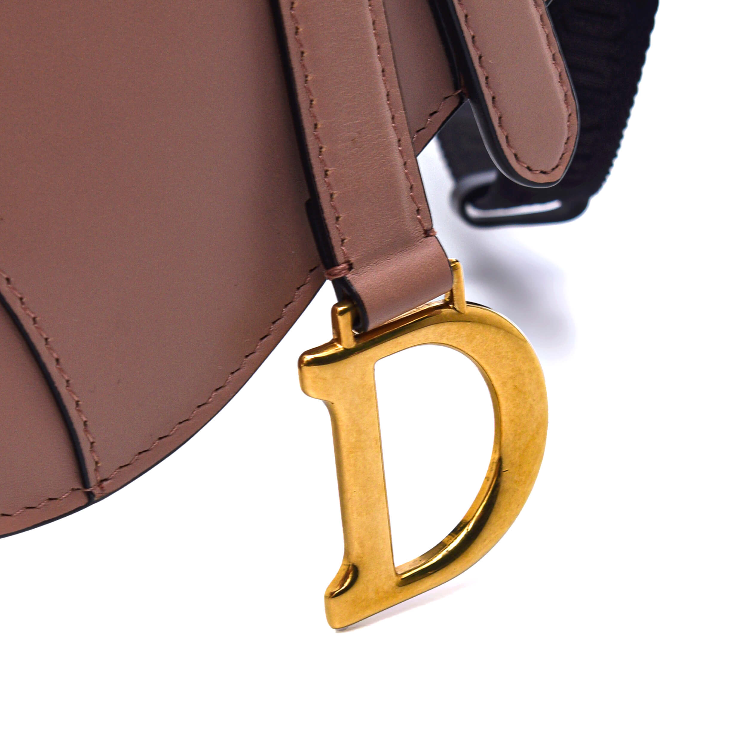 Christian Dior - Nude Leather Saddle Belt Bag